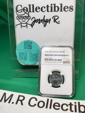 2003 french polynesia 1 franc – ngc brilliant uncirculated